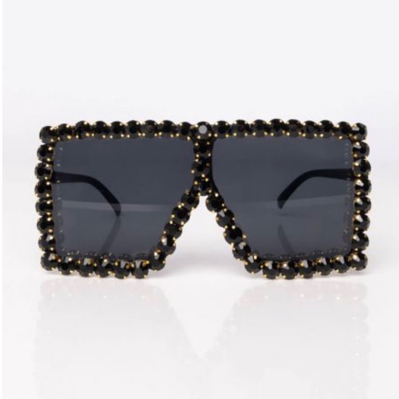 Accessories - OVERSIZED RHINESTONE TRIM EYEWEAR
